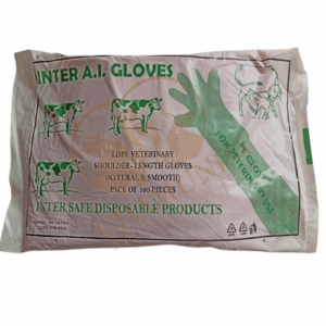 Full Length Vet. Hand Gloves Red L.D Pack Of 100 pcs